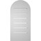 Ekena Millwork Round Top Surface Mount PVC Gable Vent: Functional, w/ 2"W x 1-1/2"P Brickmould Frame, 12"W x 24"H GVPRT12X2402SF - alternate 4